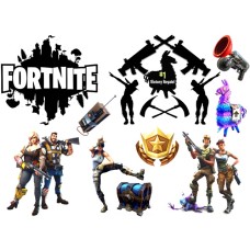 Sib818zu Fortnite imagine comestibila de tort caketoppers usor de decupat din zahar 20x15cm